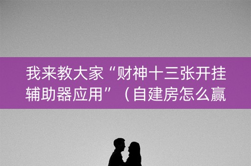 我来教大家“财神十三张开挂辅助器应用”（自建房怎么赢)