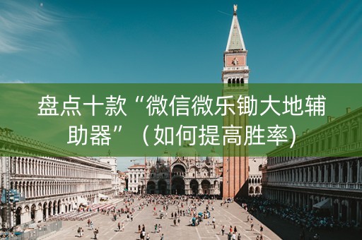 盘点十款“微信微乐锄大地辅助器”（如何提高胜率)