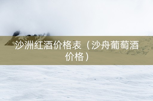 沙洲红酒价格表（沙舟葡萄酒价格）