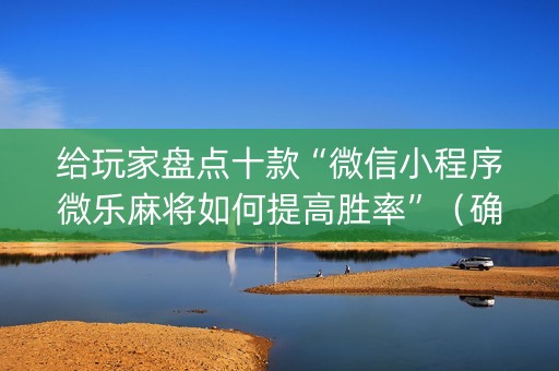 给玩家盘点十款“微信小程序微乐麻将如何提高胜率”（确实有插件吗)