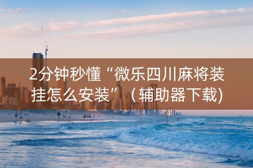 2分钟秒懂“微乐四川麻将装挂怎么安装”（辅助器下载)