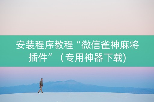 安装程序教程“微信雀神麻将插件”（专用神器下载)