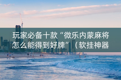 玩家必备十款“微乐内蒙麻将怎么能得到好牌”（软挂神器)