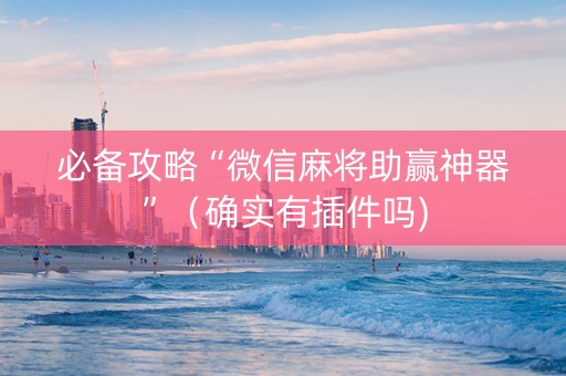 必备攻略“微信麻将助赢神器”（确实有插件吗)