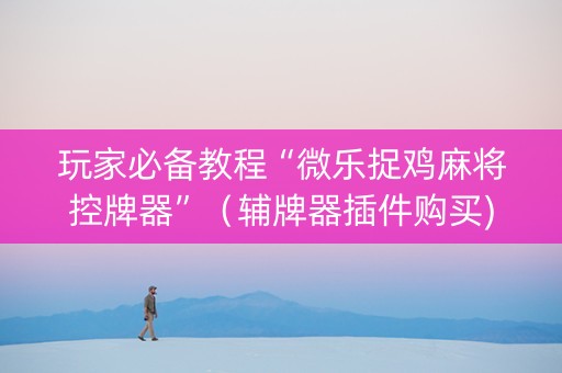 玩家必备教程“微乐捉鸡麻将控牌器”（辅牌器插件购买)