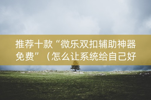 推荐十款“微乐双扣辅助神器免费”（怎么让系统给自己好牌)