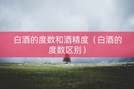 白酒的度数和酒精度（白酒的度数区别）