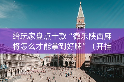 给玩家盘点十款“微乐陕西麻将怎么才能拿到好牌”（开挂辅助插件)