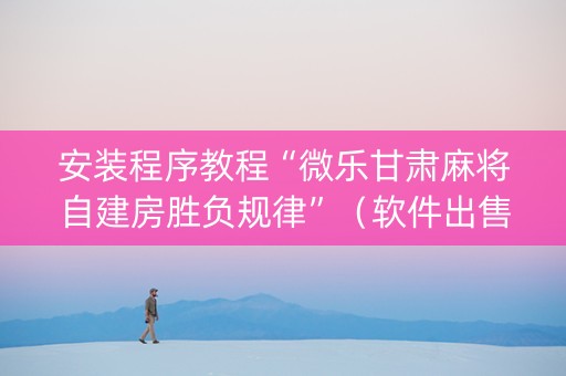 安装程序教程“微乐甘肃麻将自建房胜负规律”（软件出售)