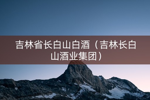 吉林省长白山白酒（吉林长白山酒业集团）
