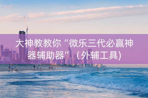 大神教教你“微乐三代必赢神器辅助器”（外辅工具)