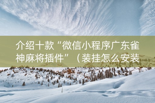 介绍十款“微信小程序广东雀神麻将插件”（装挂怎么安装)