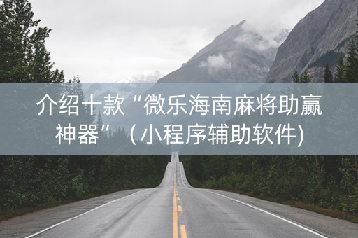 介绍十款“微乐海南麻将助赢神器”（小程序辅助软件)