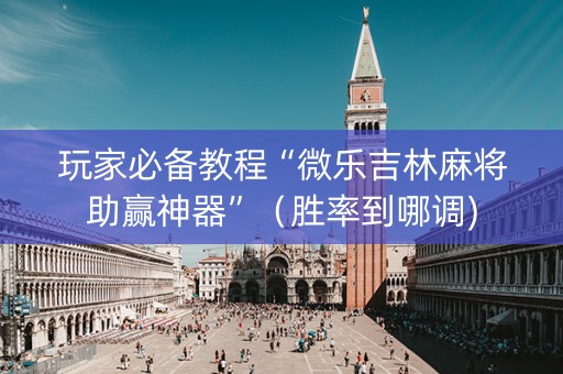 玩家必备教程“微乐吉林麻将助赢神器”（胜率到哪调)
