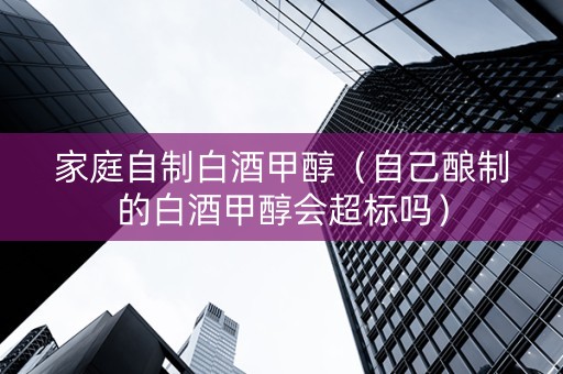 家庭自制白酒甲醇（自己酿制的白酒甲醇会超标吗）