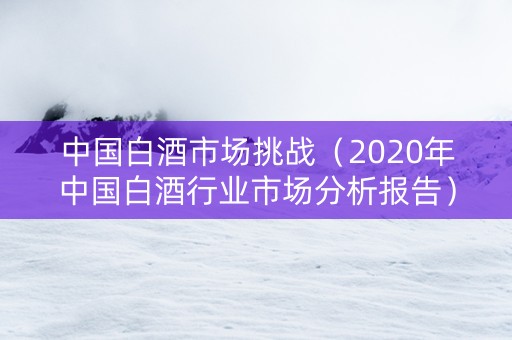 中国白酒市场挑战（2020年中国白酒行业市场分析报告）