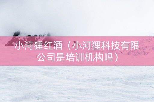小河狸红酒（小河狸科技有限公司是培训机构吗）