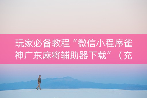 玩家必备教程“微信小程序雀神广东麻将辅助器下载”（充会员胜率高)
