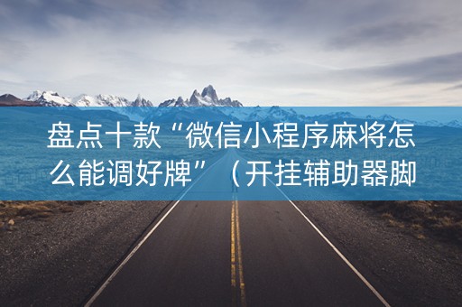 盘点十款“微信小程序麻将怎么能调好牌”（开挂辅助器脚本)