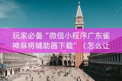 玩家必备“微信小程序广东雀神麻将辅助器下载”（怎么让系统给你发好牌)