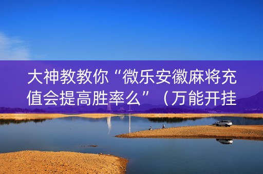 大神教教你“微乐安徽麻将充值会提高胜率么”（万能开挂器)