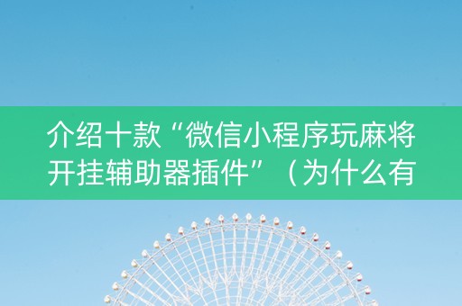 介绍十款“微信小程序玩麻将开挂辅助器插件”（为什么有人一直赢)