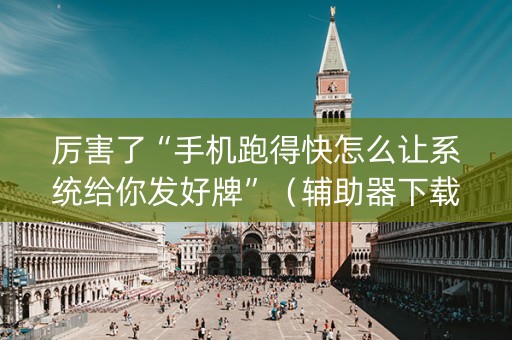 厉害了“手机跑得快怎么让系统给你发好牌”（辅助器下载)