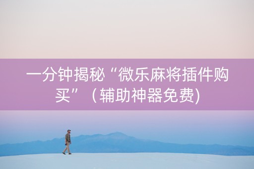 一分钟揭秘“微乐麻将插件购买”（辅助神器免费)
