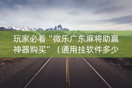 玩家必看“微乐广东麻将助赢神器购买”（通用挂软件多少钱)