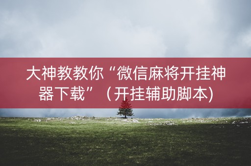 大神教教你“微信麻将开挂神器下载”（开挂辅助脚本)
