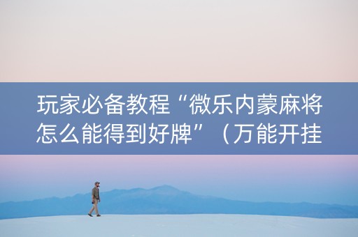 玩家必备教程“微乐内蒙麻将怎么能得到好牌”（万能开挂器)