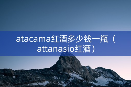 atacama红酒多少钱一瓶（attanasio红酒）