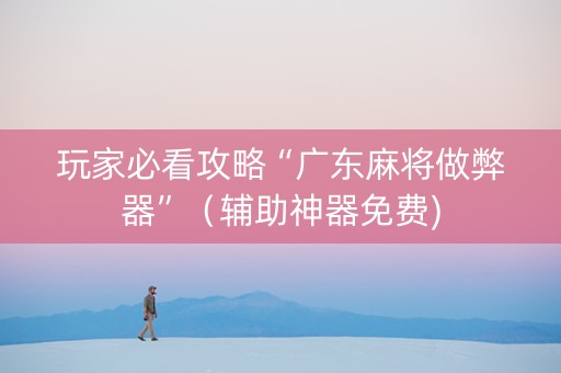 玩家必看攻略“广东麻将做弊器”（辅助神器免费)