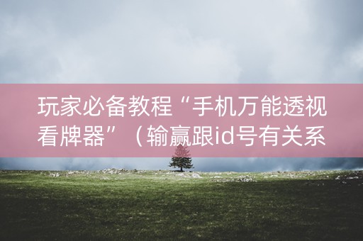 玩家必备教程“手机万能透视看牌器”（输赢跟id号有关系吗)