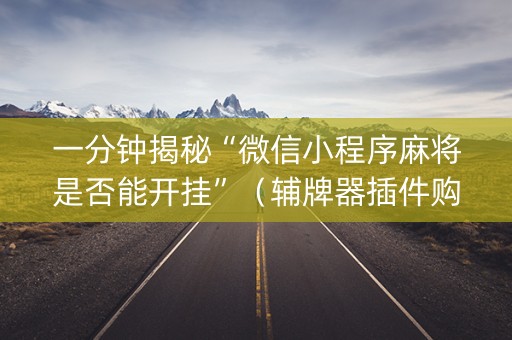 一分钟揭秘“微信小程序麻将是否能开挂”（辅牌器插件购买)