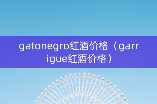 gatonegro红酒价格（garrigue红酒价格）