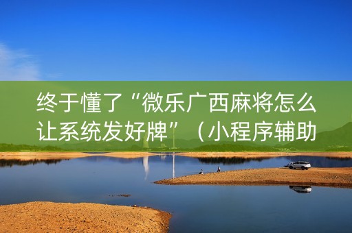 终于懂了“微乐广西麻将怎么让系统发好牌”（小程序辅助软件)