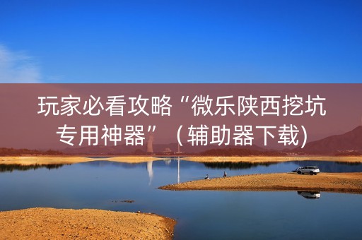 玩家必看攻略“微乐陕西挖坑专用神器”（辅助器下载)