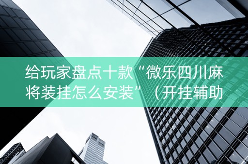 给玩家盘点十款“微乐四川麻将装挂怎么安装”（开挂辅助脚本)
