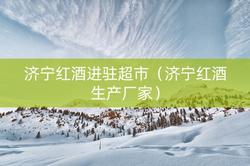 济宁红酒进驻超市（济宁红酒生产厂家）