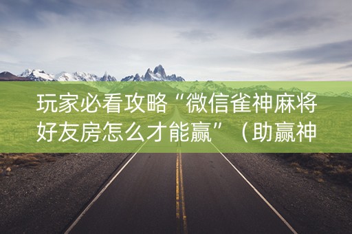 玩家必看攻略“微信雀神麻将好友房怎么才能赢”（助赢神器)