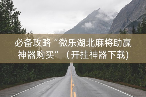 必备攻略“微乐湖北麻将助赢神器购买”（开挂神器下载)