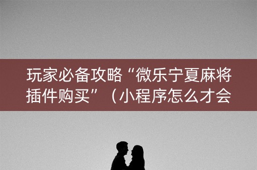 玩家必备攻略“微乐宁夏麻将插件购买”（小程序怎么才会赢)