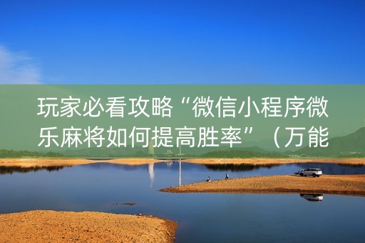 玩家必看攻略“微信小程序微乐麻将如何提高胜率”（万能开挂神器)