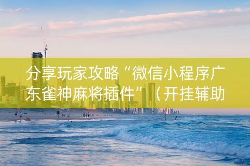 分享玩家攻略“微信小程序广东雀神麻将插件”（开挂辅助插件)