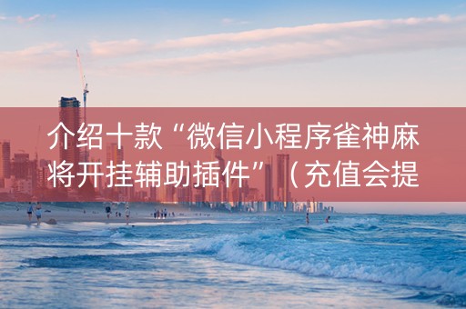介绍十款“微信小程序雀神麻将开挂辅助插件”（充值会提高胜率么)