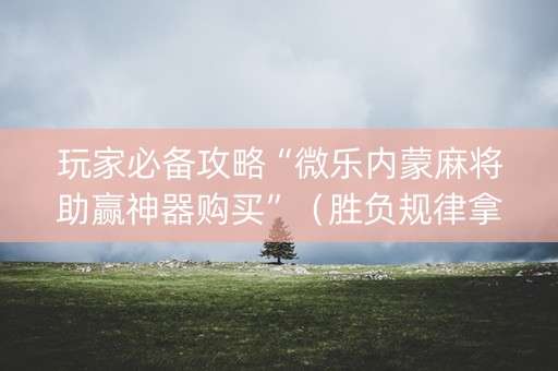 玩家必备攻略“微乐内蒙麻将助赢神器购买”（胜负规律拿好牌)