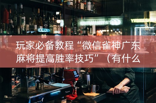 玩家必备教程“微信雀神广东麻将提高胜率技巧”（有什么诀窍)