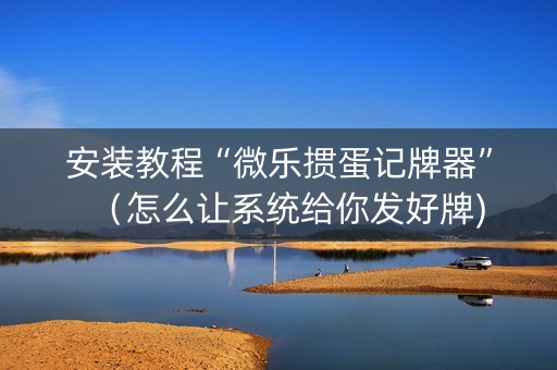 安装教程“微乐掼蛋记牌器”（怎么让系统给你发好牌)