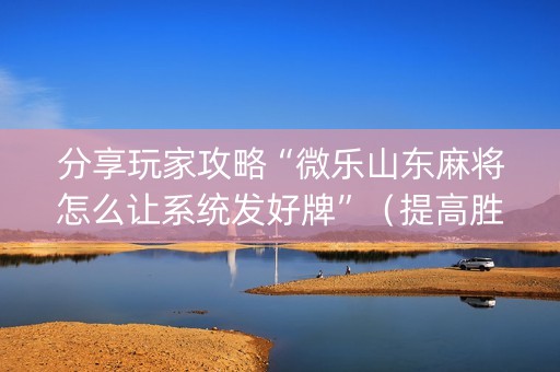 分享玩家攻略“微乐山东麻将怎么让系统发好牌”（提高胜率软件)